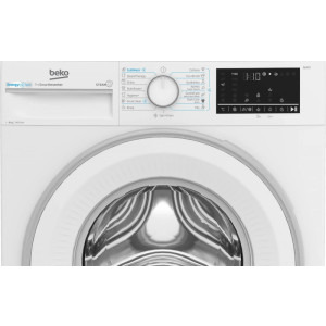 Beko B3WFU48415WWES, 8 kg, 1400 RPM, Clasa A, ProSmart Inverter, EnergySpin, SteamCure, SteamTherapy, Iron Fast, AddXtra, Alb