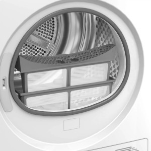 Beko BM5T49243W, Pompa de caldura, 9 kg, Clasa C, ProSmart Inverter, IronFinish, Eco Gentle, AquaWave, Iluminare interioara, Alb