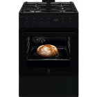 Aragaz Electrolux LKK660220K, Mixt, 4 arzatoare, Sistem de siguranta, Aprindere integrata, SteamBake, AirFry, AquaClean, Clasa A, 60 cm, Negru