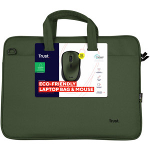 Trust Geanta notebook 16 inch Bologna Green + Mouse Wireless
