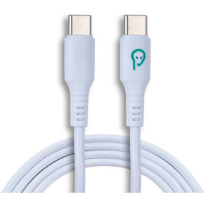 Cablu de date / adaptor Spacer USB-C Male la USB-C Male, 1.8 m, White