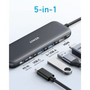 Anker 332 USB-C 5-in-1, 85W Power Delivery, USB-C, suport 2 monitoare