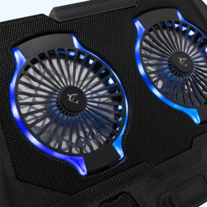 White Shark ICE SHADOW, max. 17.3 inch, hub USB incorporat, Display LED, RGB LED fan, suport telefon