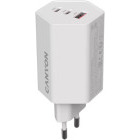 Incarcator retea Canyon HEXAGON 65, GaN, 2x USB-C, 1x USB, 65W, Power Delivery, White