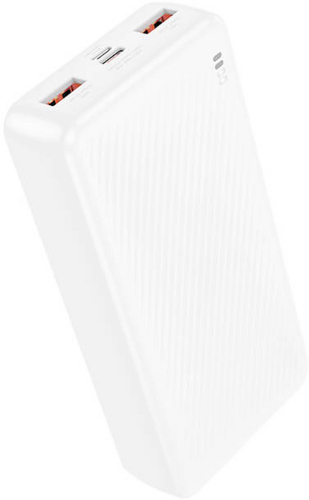 Baterie externa Borofone BJ56A, 20000 mAh, 2x USB, 1x USB-C, 22.5 W, White