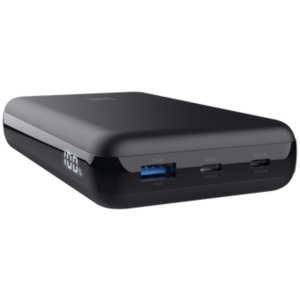 Trust Laro, 20000 mAh, 1x USB-A, 2x USB-C, 100W Power Delivery, Black, posibilitate incarcare laptop