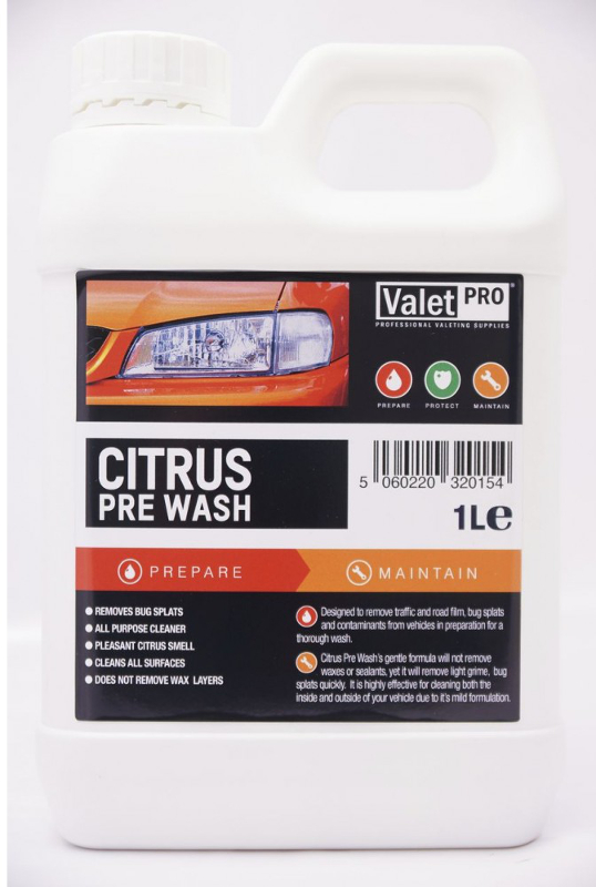 Plastice interioare Valet Pro Citrus Pre-Wash - Solutie Curatare 5L