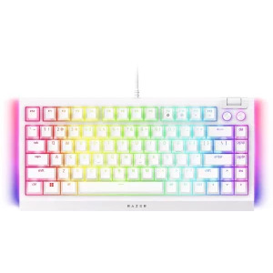 Razer BlackWidow V4 75% White Orange Tactile Gen-3 Switch Mecanica