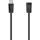 Cablu periferice Hama Extensie USB tip A 2.0 Male la USB tip A 2.0 Female, 5 m, Negru