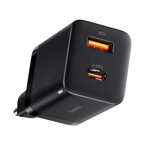 Baseus Super Si Pro, Quick Charge 30W, 1x USB-C, 1x USB, Black