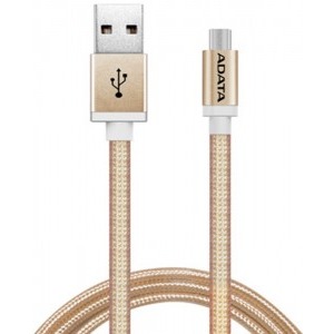 ADATA USB Male la microUSB Male, 1 m, Gold