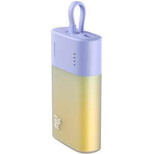 Baseus Popsicle 5200 mAh, 20W, USB-C, cablu incorporat, Purple