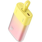Baterie externa Baseus Popsicle 5200 mAh, 20W, USB-C, cablu incorporat, Yellow