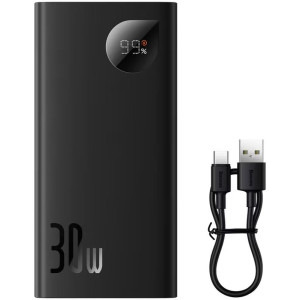 Baseus Adaman2 Digital Display, 10000 mAh, 30W VOOC Edition, Black, cablu USB la USB-C inclus