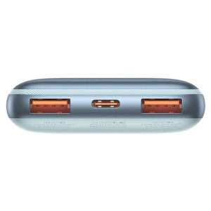 Baseus Bipow Pro 10000 mAh, 2x USB, 1x USB-C, 22.5W Blue cablu USB la USB-C inclus