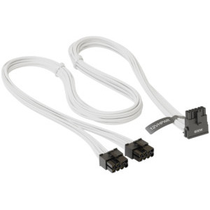 Cablu componente Seasonic 2x 8-Pin PCIe - 1x 16-Pin PCIe 5.0 12VHPWR 90° White