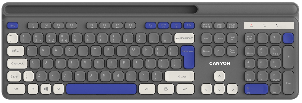 Tastatura Canyon HKB-W03 Wireless Gray