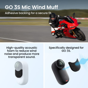 Insta360 GO 3S 128 GB Midnight Black Motorcycle In-Helmet POV Bundle (Special Edition)